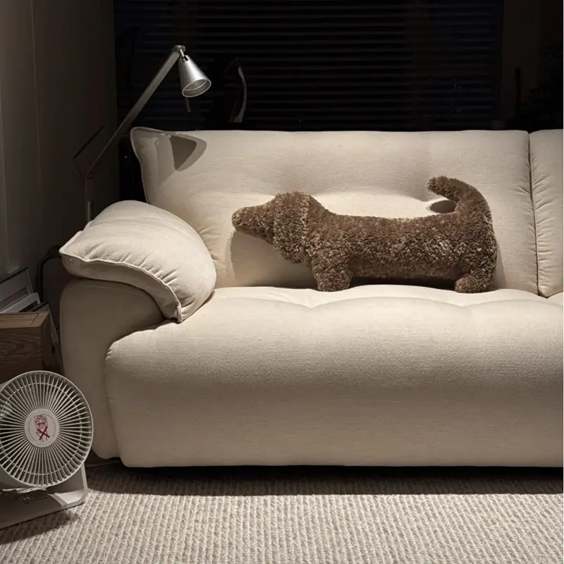 Minimalist Solid-color Dachshund Throw Pillow Luxurious Faux Cashmere Soft Cushion