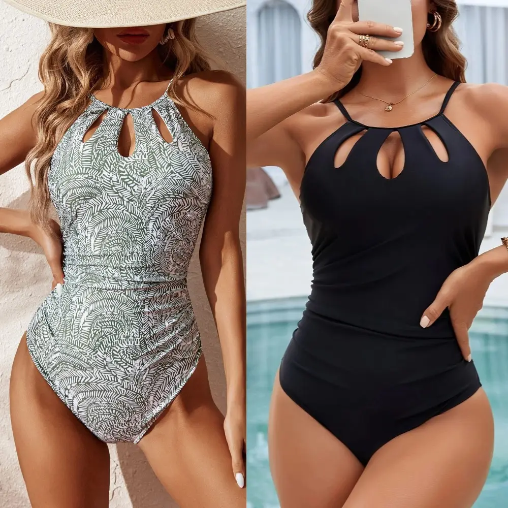 Womens Sophisticated Backless One-piece Swimsuit