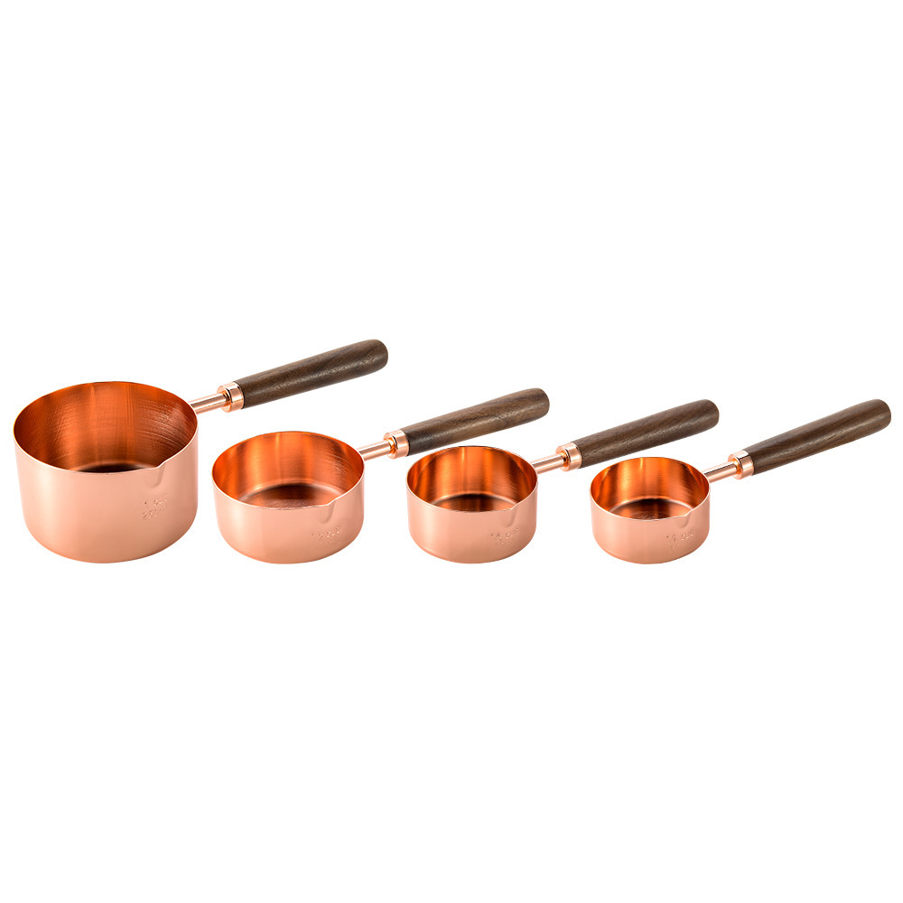 Walnut Measuring Cup Rose Gold