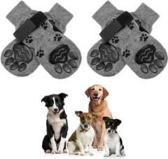 Dog Socks Booties Slide Proof And Anti-drop Mute Medium Large Dog Golden Retriever - Gray - View 1