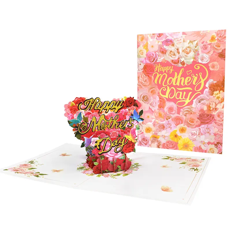 Mother's Day Greeting Card Creative 3D Holiday