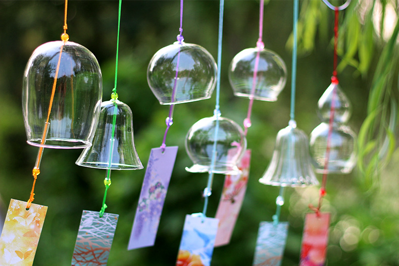 Title 2, Transparent Glass Wind Chimes Outdoor Ornaments...