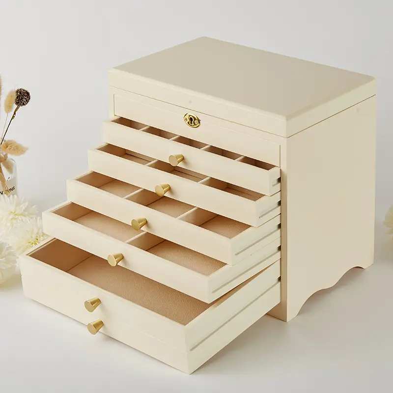 Desktop Wooden Multi-layer Jewelry Box Table