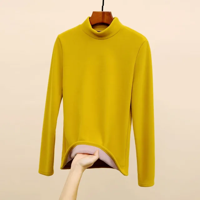 Thickened Inner Wear High grade Black Collar Warm Yellow - Shop at LoveMi