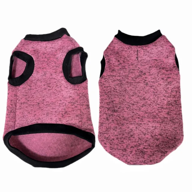 Pet Vest Fleece Lined Padded Warm Keeping Round Neck Pullover Dog Clothing Pink - Shop at LoveMi