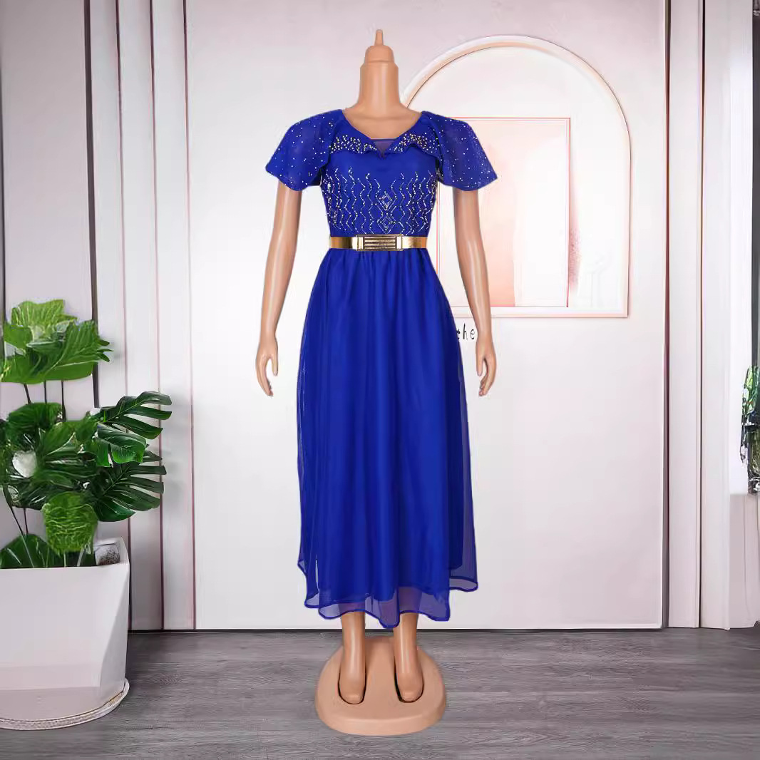 Beaded High-Waist A-Line Maxi Dress, picture 5 of 8