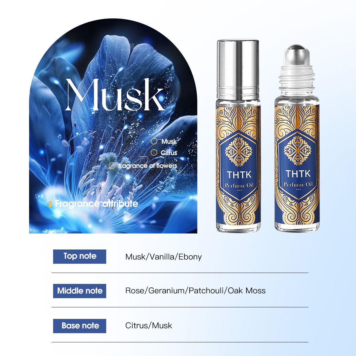 Romantic Roll-on Perfume Oilnaturally Fresh And Light