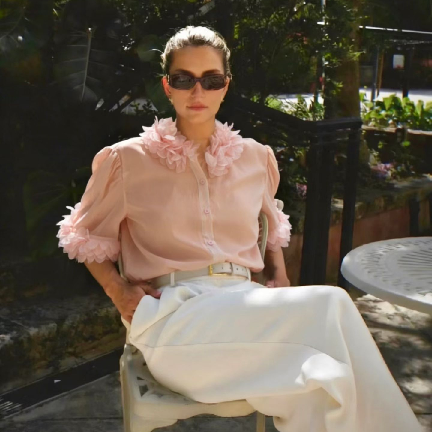 Elegant Vintage-style Womens Top