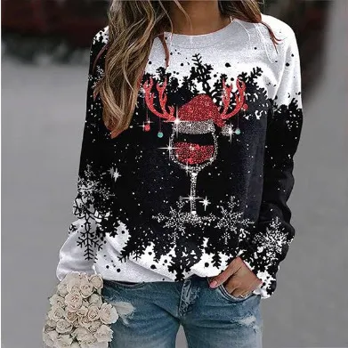 Casual Women's Animal Round Neck Print T shirt Style127 - Shop at LoveMi