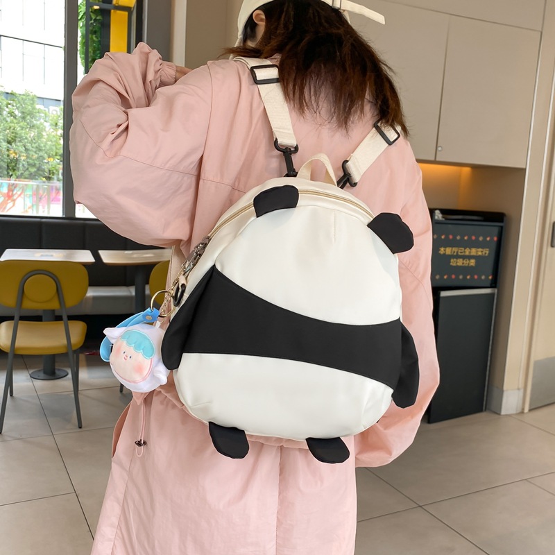 Panda Backpack Womens Japanese-Style Cartoon Rucksack