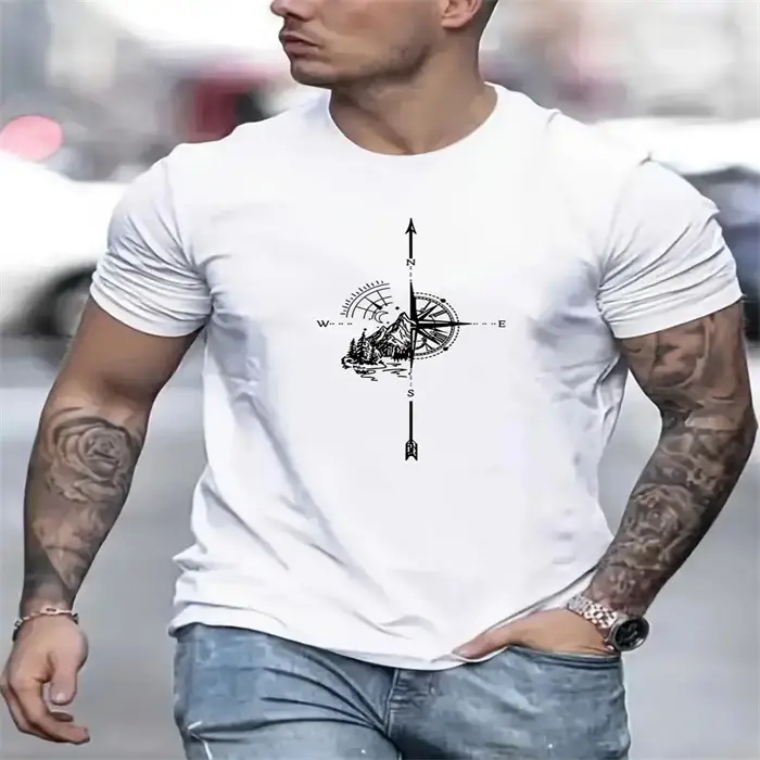 Men's Fashion Leisure Commute All-matching Round Neck