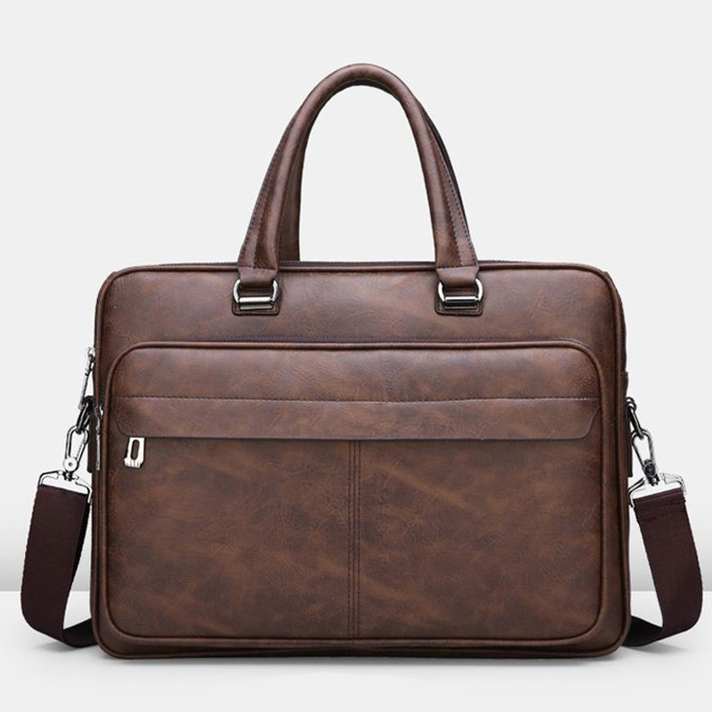 Men's Handbag Simple Business Briefcase Brown - Shop at LoveMi