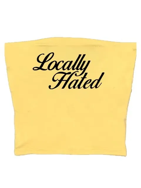 Letter Print Vest Sling Women - Yellow 2Style