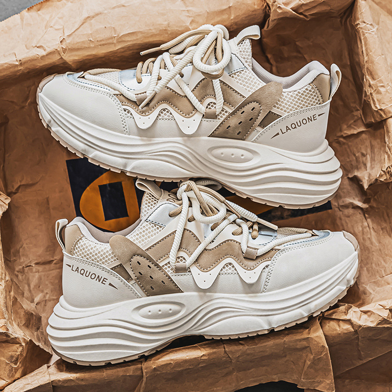 Breathable Casual Running Dad Shoes With A Thick Sole For Teens