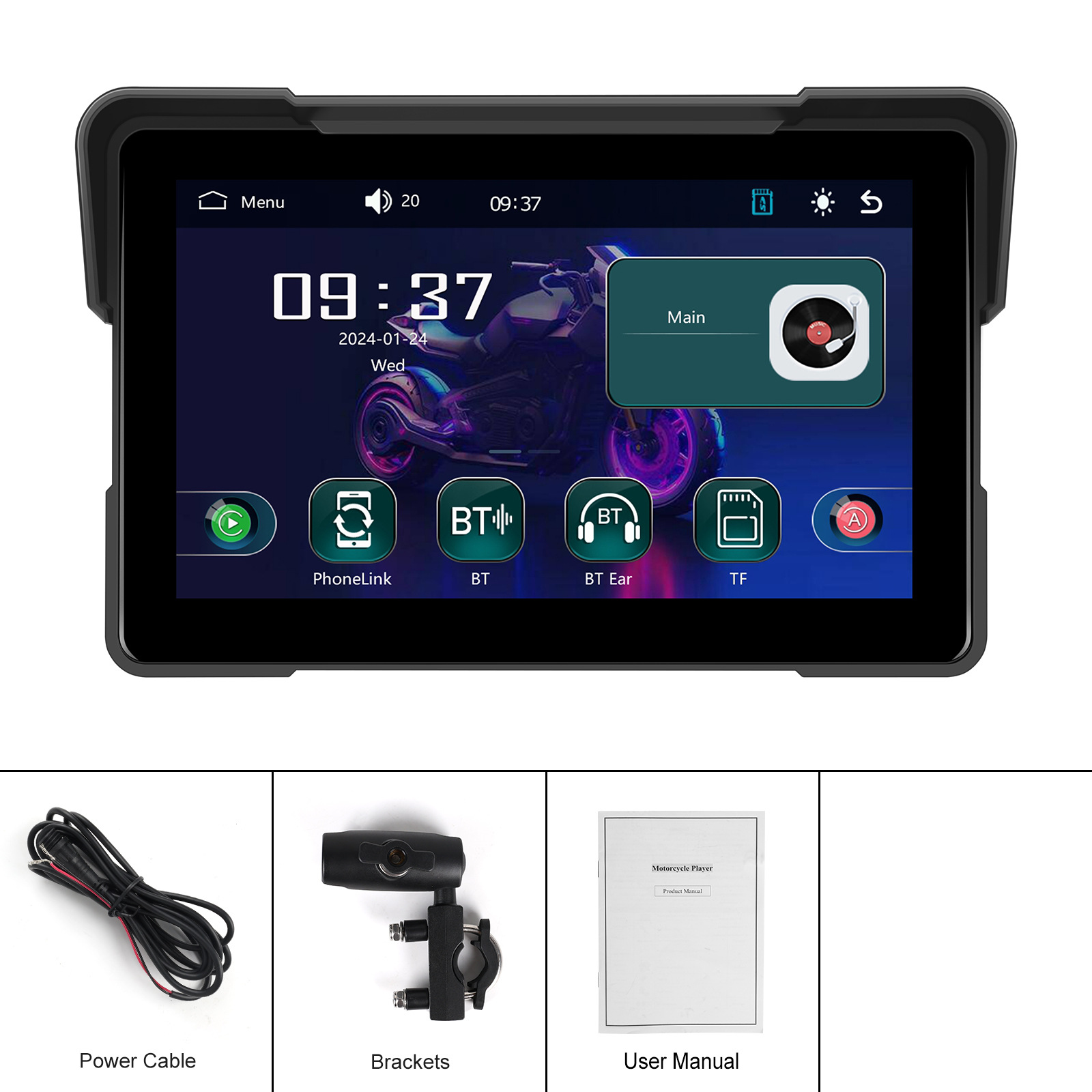 7-inch Motorcycle PND  CarPlay Compatible  No Recording Function 4