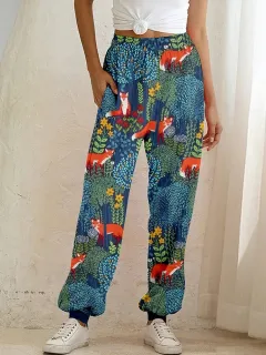 Animal-themed Digital-print High-waisted Harem Pants - G54Z341-Xl - View 1