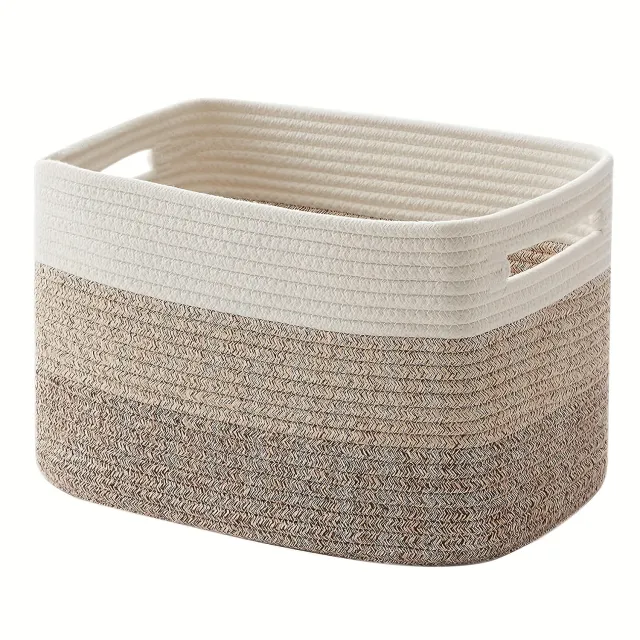 Rectangular Square Hollow Woven Storage Basket Blended Triple Mix - Shop at LoveMi