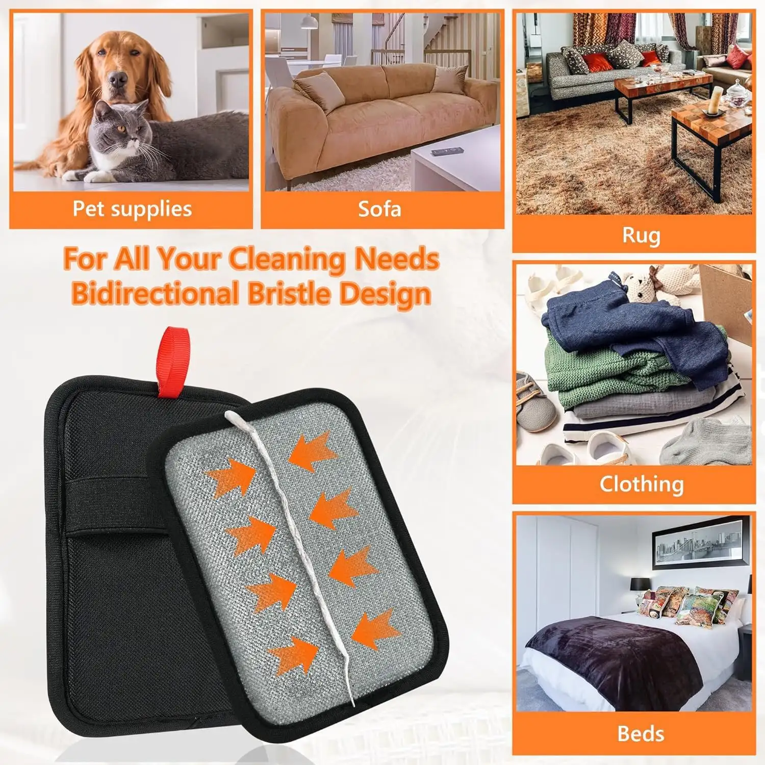 New Cat Hair Remover, Cat Hair Removal Tool, Hair Brush, Cat Hair Adsorption Tool, Hair Removal Brush, Scraper