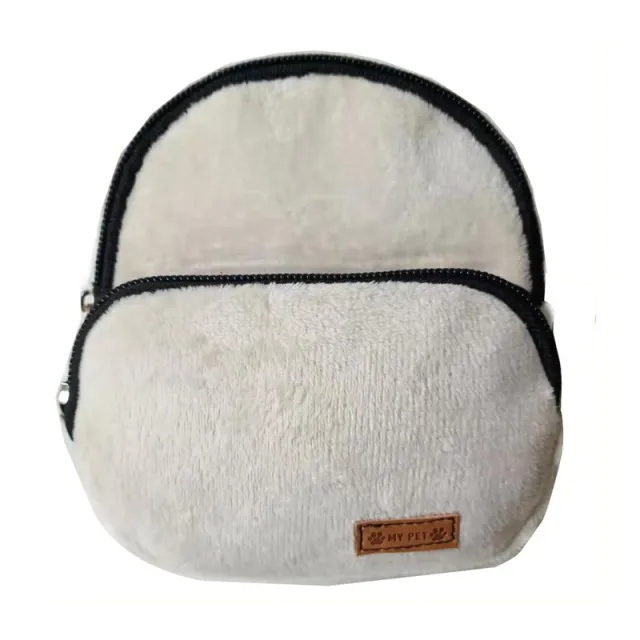 Flannel Cat Dog Portable Backpack For Snacks White - Shop at LoveMi