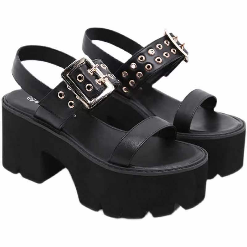 Round-Toe Buckle Sandals, picture 2 of 5