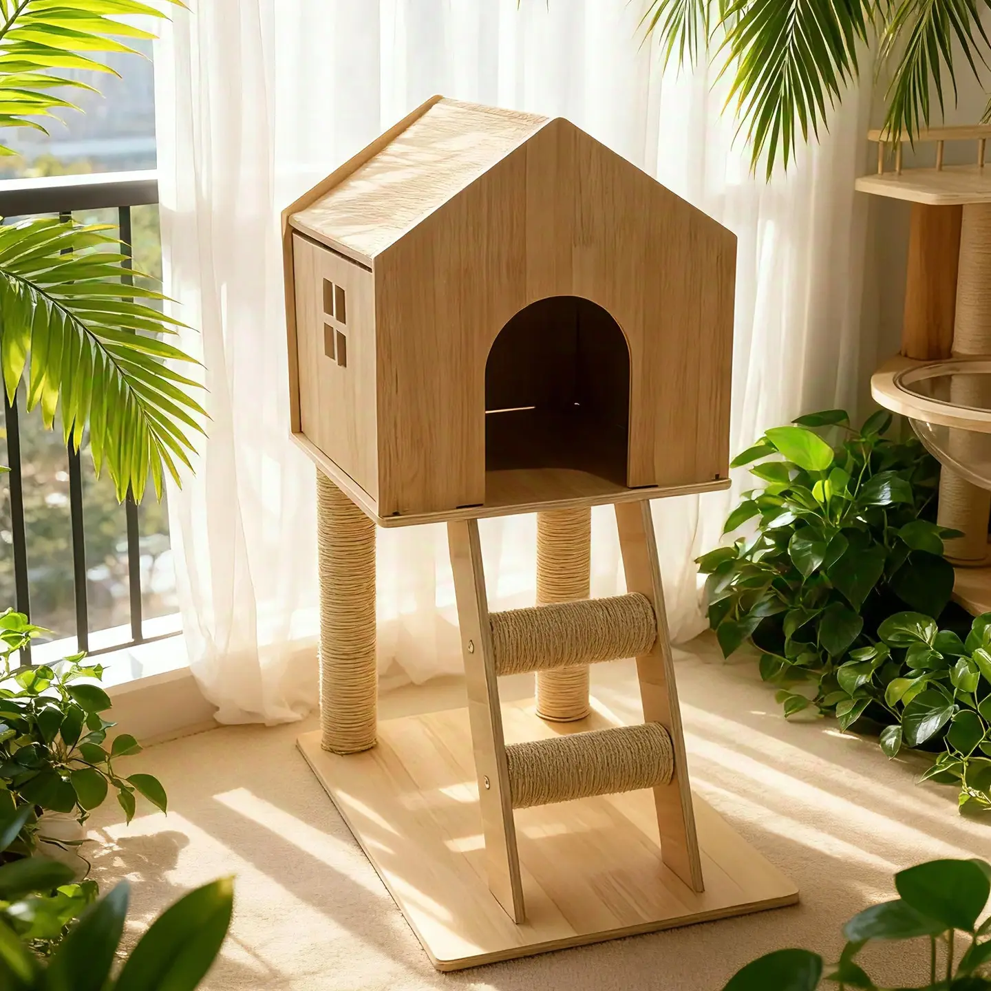 Cat House Tree Treehouse Bed Hideaway