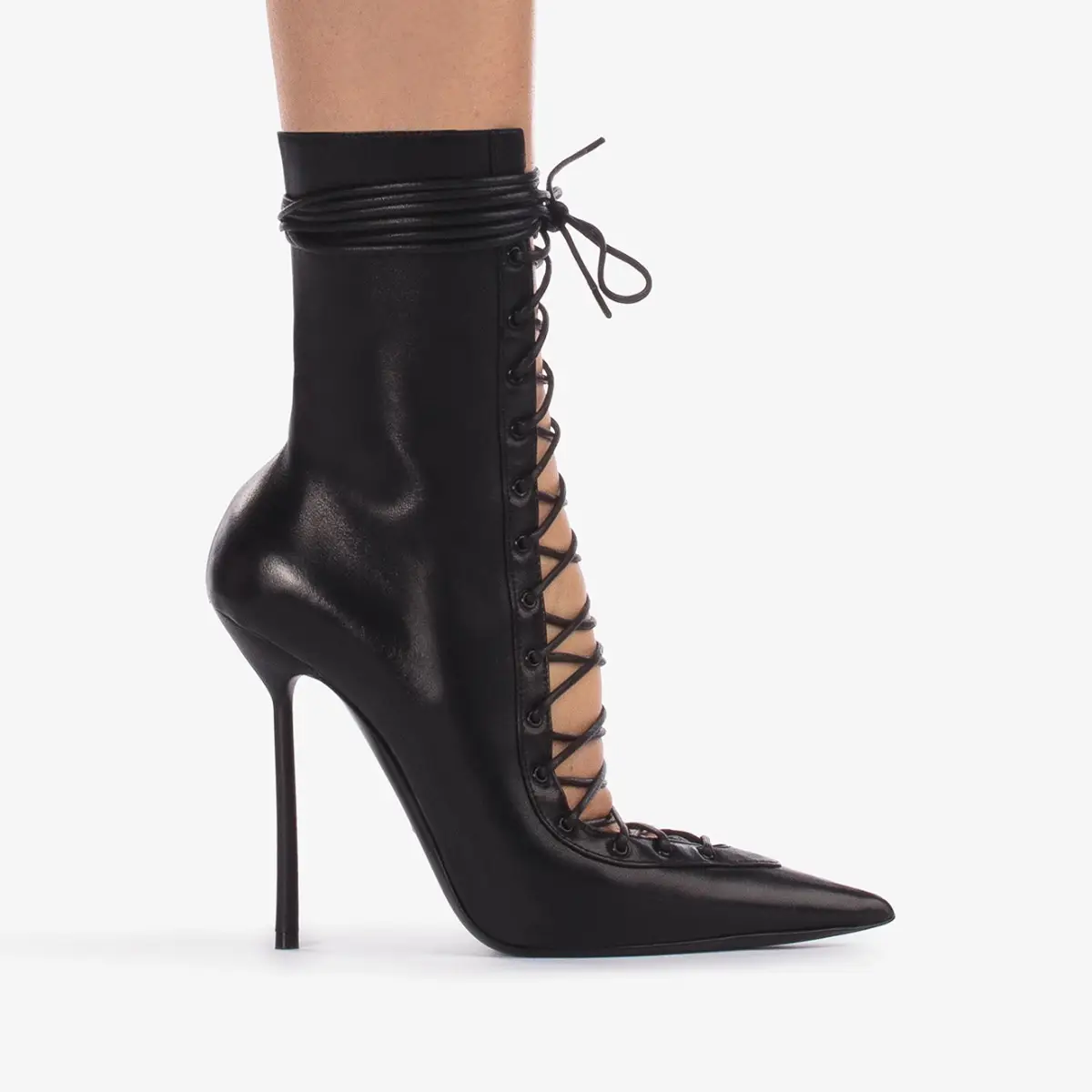 Mesh Patent Leather High-Heel Sandals For Women