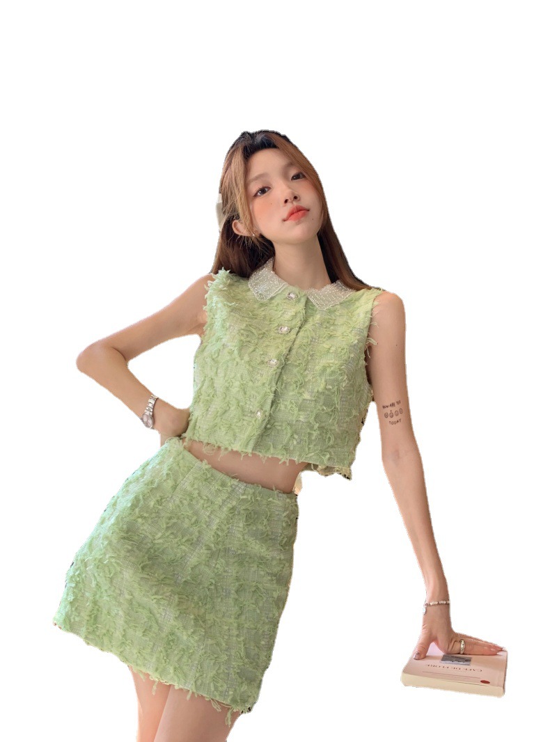 Sleeveless Top and Short Skirt Set