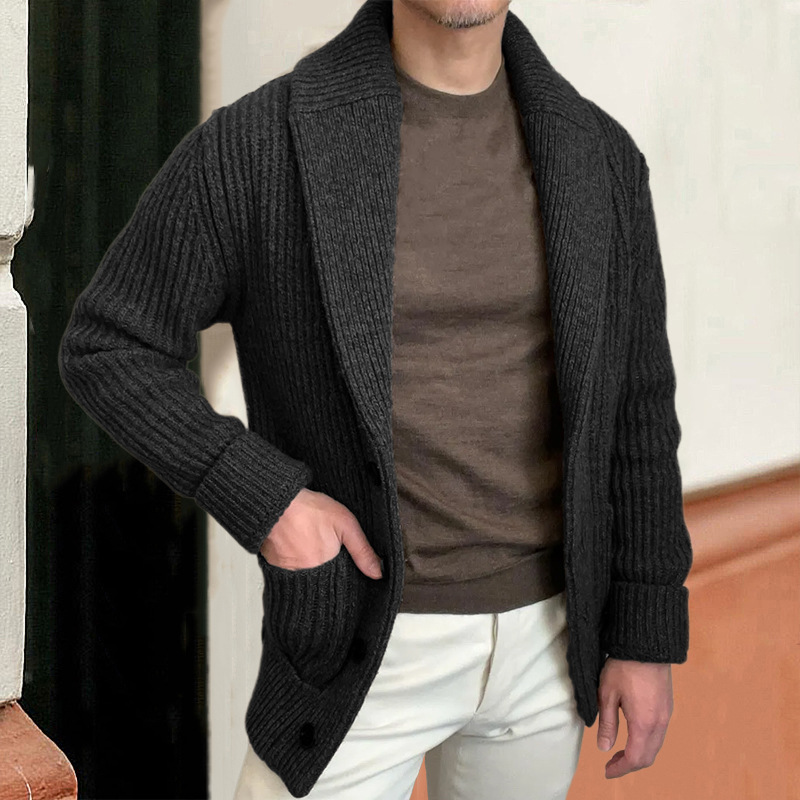 Lapel Knitted Cardigan, picture 6 of 8
