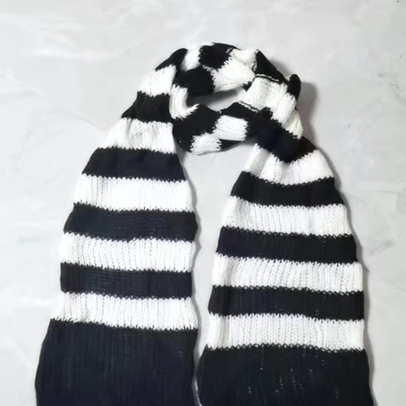 Black And White Scarf