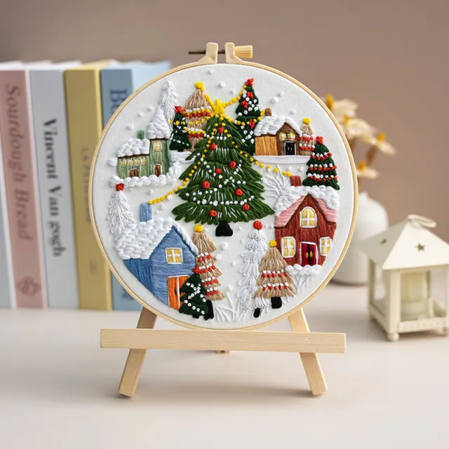 Embroidered Handicraft DIY Material Christmas Kit Fabric Merry Christmas 1 - Shop at LoveMi