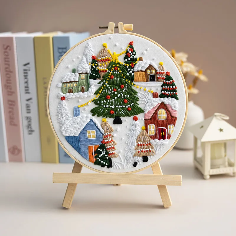 Embroidered Handicraft DIY Material Christmas Kit Fabric - Merry Christmas 1