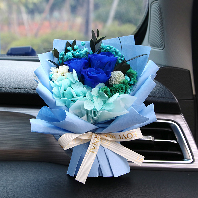 Small Bouquet Decorative Ornament Car Air Vent Fragrance Clip Rose