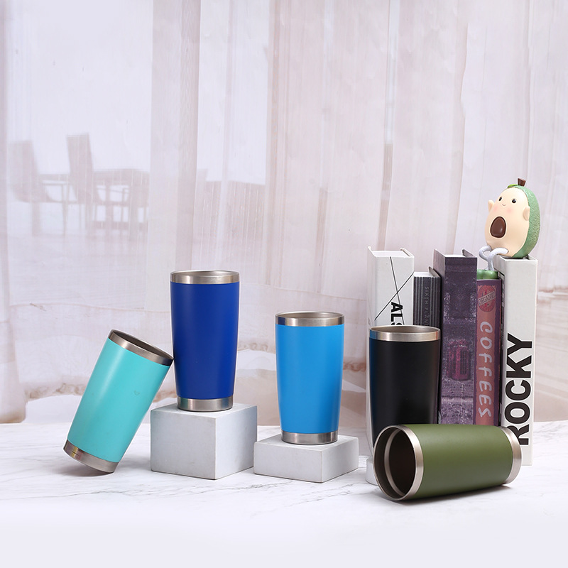 20oz Car Mug 304 Stainless Steel Double-Wall Vacuum Insulated Bottle