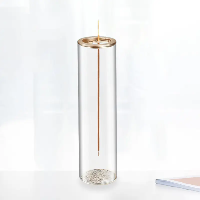 Upside Down Incense Holder Metal Incense Clip Glass Container