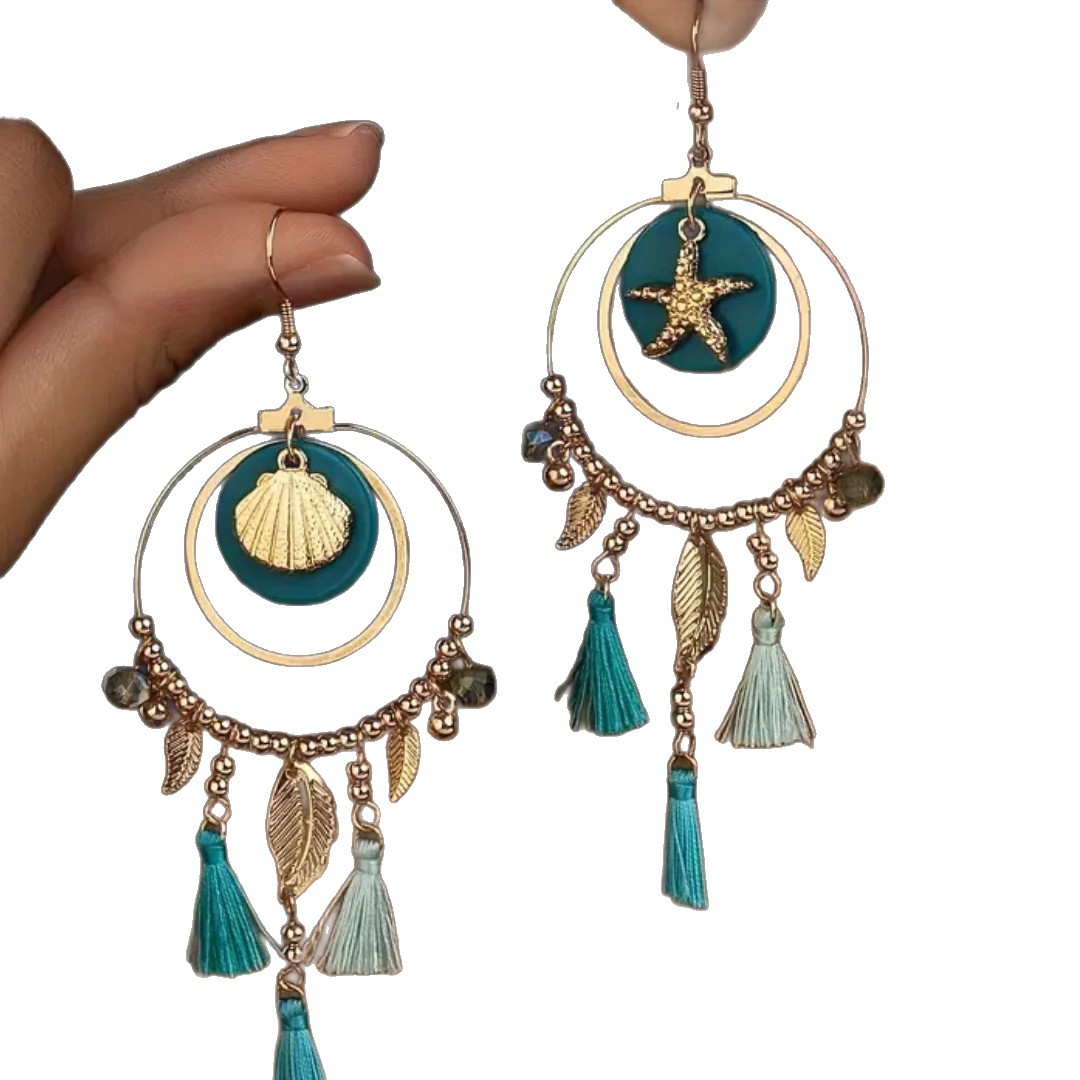 Bohemian Tribal Ethnic Style Long Fringe Earrings