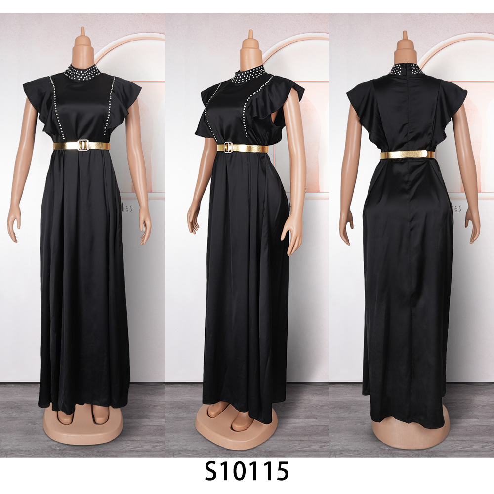 Banquet Evening Fashionable Elegant Style Rhinestone High Waist Dress - Image 3