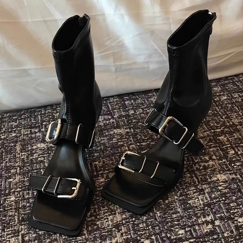 Square Toe Buckle Sandals, picture 3 of 4