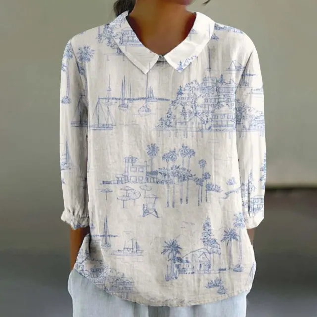 Women's Loose Casual Graffiti Printing Shirt Xl2462Hyh12 L - Shop at LoveMi