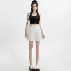 Summer Tencel Lyocell Ultra-thin Shorts Denim Shorts - White - View 1