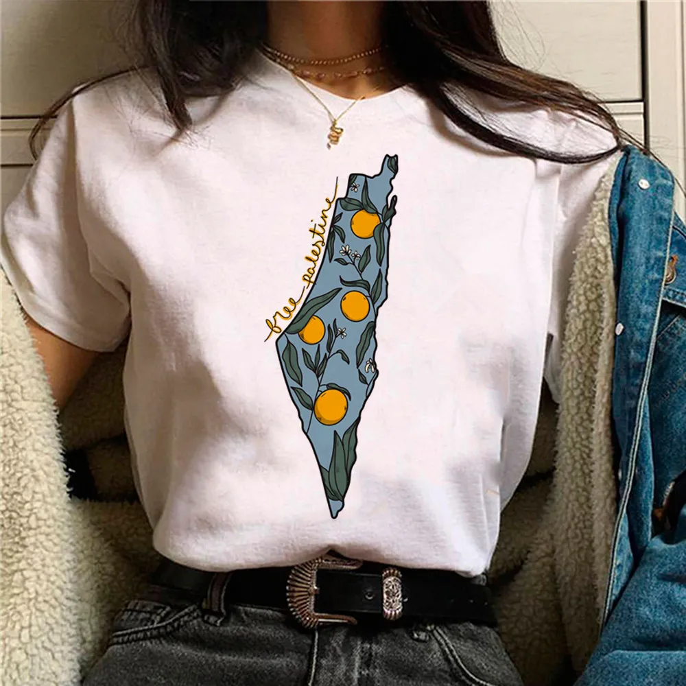 Palestine T-shirts Women Comic Japanese Tshirt Female Funny - Style 13047-Xxl