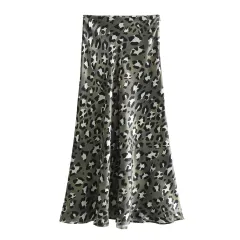 Women's Fashionable Elegant Silk Satin Skirt - View 1