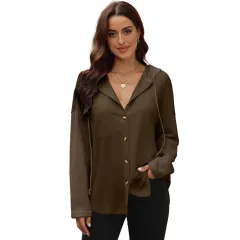 Women's Autumn Leisure All-matching Contrast Colour Hooded Sweatshirt - P5017-M - View 1