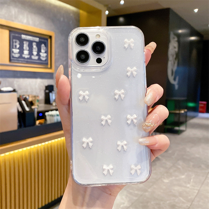Epoxy Glitter Bow IPhone16Promax Phone Case - Image 5