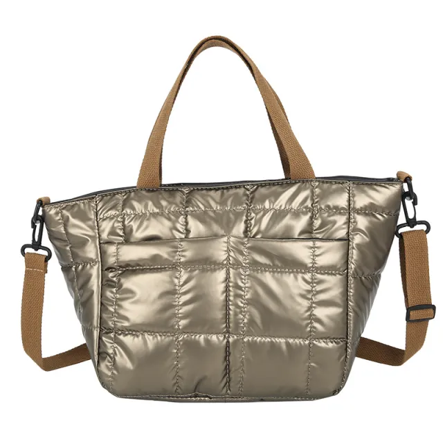 Diamond Embroidery Thread New Fashion Big Women's Tote Bag Gold - Shop at LoveMi