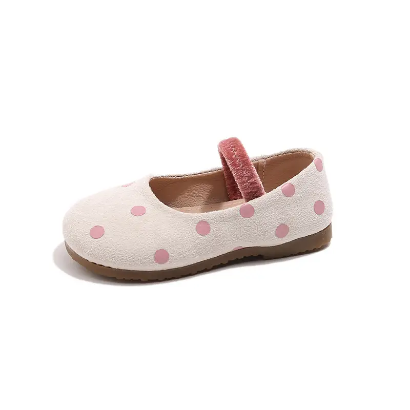 Round Toe Small Court Shoes Girls' Shoes Soft Bottom Female Treasure Dopamine Polka Dot
