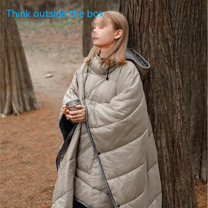 Outdoor Cloak Sleeping Bag Camping Wearable Cold-proof