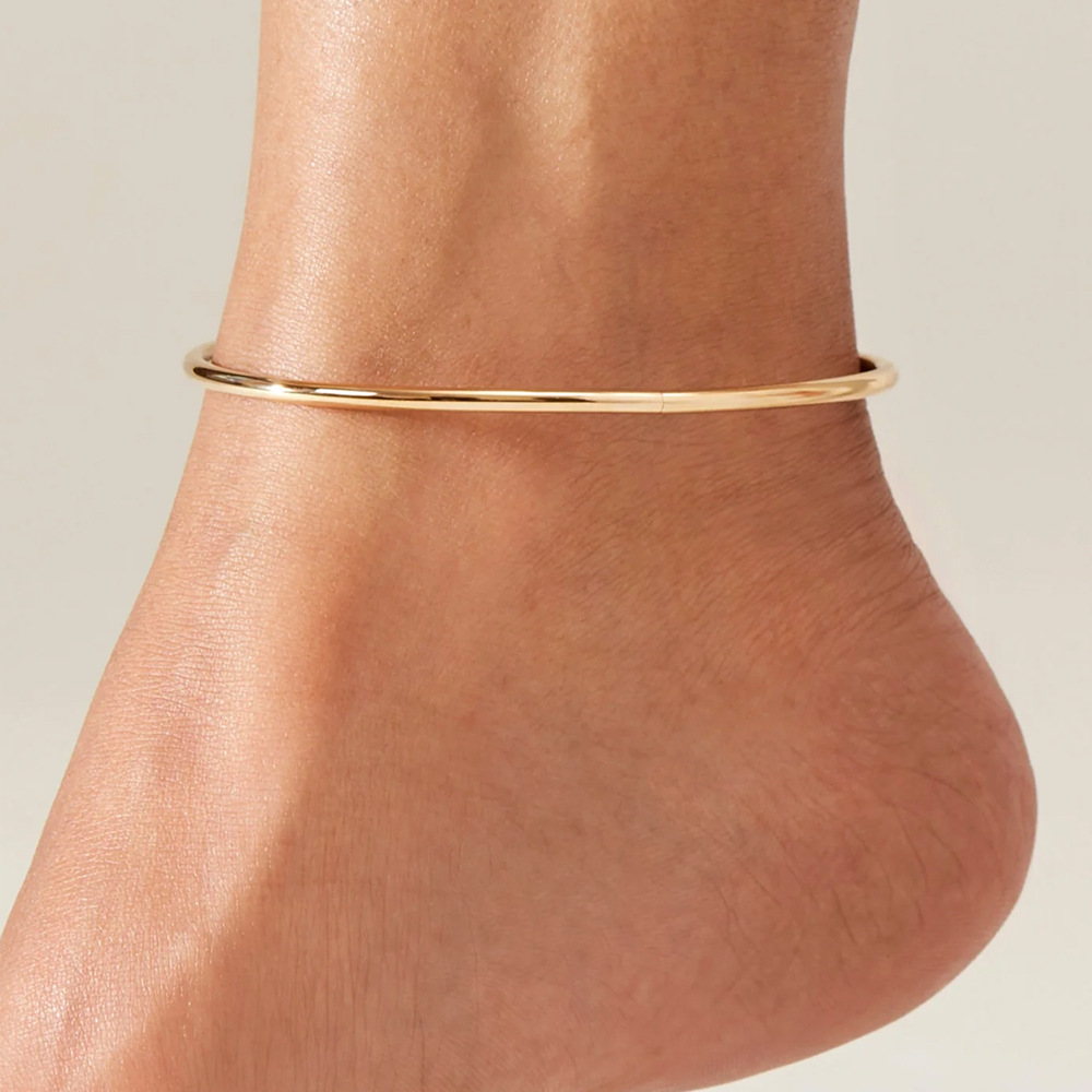 Titanium Steel Hollow Tube Plain Hoop Anklet And Bracelet