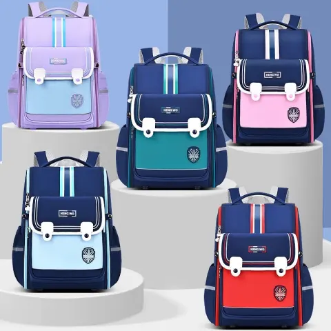 Primary School Student Schoolbag Female Lightweight Burden Alleviation Spine