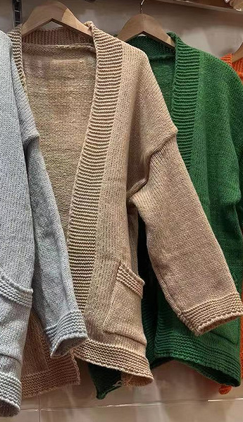 Womens Loose-Fit Knitted Cardigan Sweater Coat