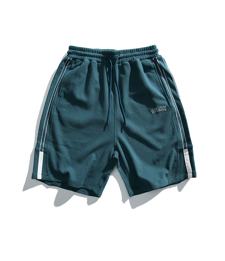 Japanese Style Beige Plaid Knitted Loose Straight Casual Shorts